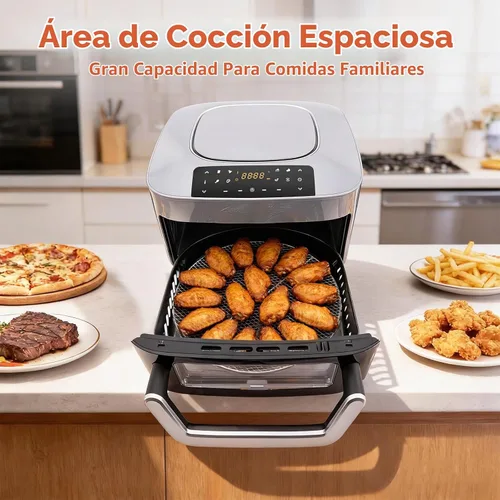 Vista 7 de Freidora de aire 8 en 1 calefacción superior e inferior, horno