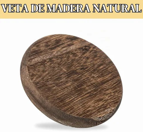 Vista 8 de Romadedi - Portavelas de madera para decoración de granja - Juego de 2 portavelas de pilar para centro de mesa, pequeño elevador de bandeja, plato