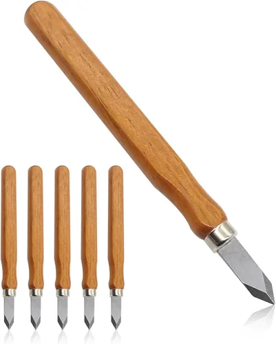 Vista 8 de 2 paquetes de cuchillo de marcado para carpintería con hoja de acero de alto carbono - Cuchillo de doble bisel de precisión para marcado