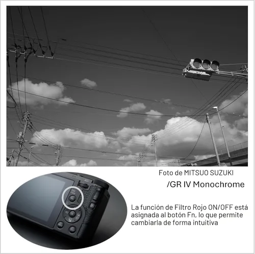 Vista 7 de RICOH Cámara compacta digital monocromática GR IV Premium con sensor CMOS de tamaño APS-C de 25.7MP dedicado monocromático, lente F2.8 GR de 1.102
