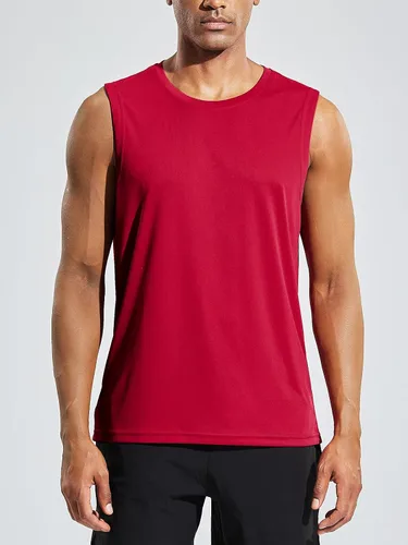 Vista 6 de MIER Camisetas de natación sin mangas UPF 50+ para hombre, secado rápido, para correr, con protección UV