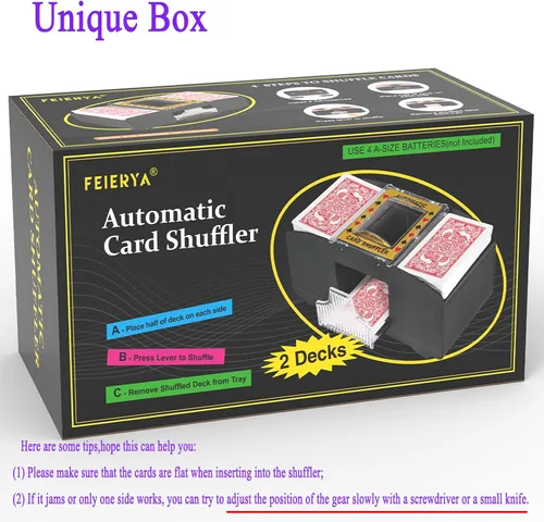 Vista 8 de FEIERYA Barajador automático de cartas 2 barajas y 6 barajas