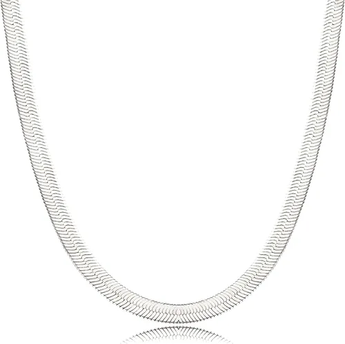 Vista 15 de DEARMAY - Collares de oro bañado de 14 quilates para mujer, delicado collar de gargantilla de espiga de oro, collar de serpiente en capas finas