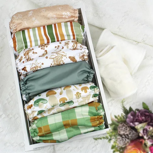 Vista 3 de Mama Koala Pañales de tela para bebé 3.0 con 6 insertos, con 2 bolsas reutilizables para húmedo y seco
