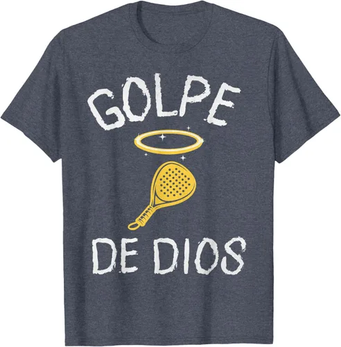Vista 37 de Golpe De Dios Padel Player Sport in Spanish En Espanol Men's T-Shirt