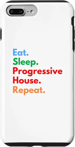 Vista 9 de iPhone 15 Eat Sleep Progressive House Repeat for House Music Lovers Case