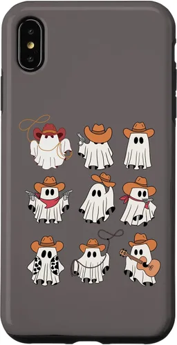 Vista 11 de Carcasa divertida para iPhone 13 Pro Max Boo Haw Western Cowboy Ghost Cowgirl