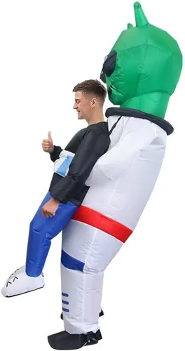 Vista 6 de SVNVIOZ Disfraces inflables para adultos, traje inflable de Halloween, vestido divertido para hombres y mujeres, traje de fiesta de Halloween