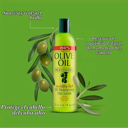 Vista 3 de ORS Aceite de oliva profesional increíblemente rico aceite hidratante loción capilar 23 onzas (1)