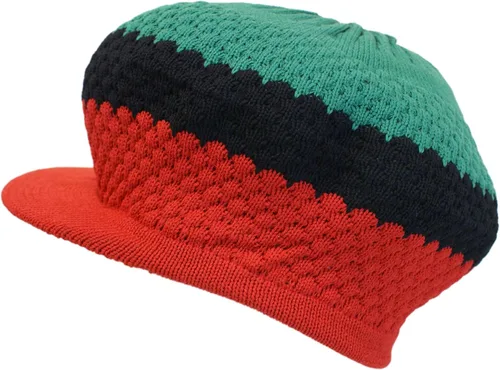 Vista 27 de Shoe String King SSK Rasta Knit Tam Hat Dreadlock Gorra con múltiples diseños y tamaños.