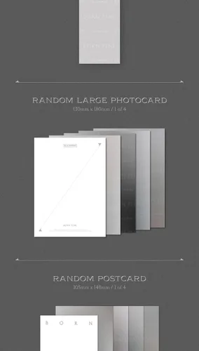 Vista 5 de BLACKPINK BORN PINK - 2º álbum de caja de álbum versión CD+Photobook+papel de letras de acordeón+tarjeta fotográfica grande+postal+película