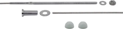 Vista 9 de Kit de barandilla de cable de 1/8 pulgadas para postes de madera, 5 pies de longitud, acero inoxidable 316, no requiere engarzado, barandilla