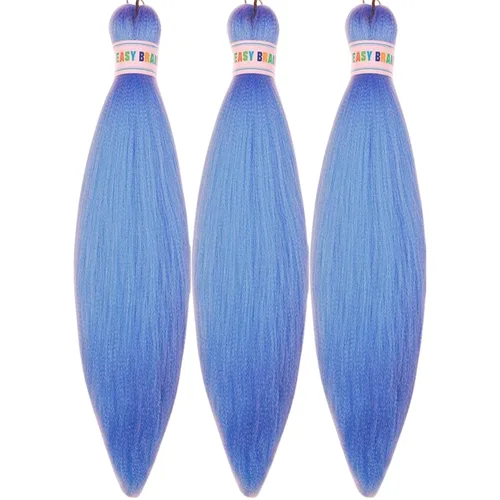 Vista 14 de Cabello trenzado para niños preestirado de 16 pulgadas, color negro para niños, trenzas sin nudos