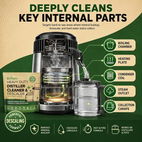 Vista 2 de Ácido cítrico Renuv® para limpieza y descalcificación, 2 libras a granel Powder Descaler For Water Distillers, Kettles, Pots, Boilers, Dispensers