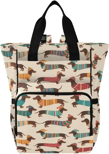 Vista 13 de Emelivor Bolsa de pañales con diseño de panal de abejas, con bolsillos aislados, bolsa organizadora de pañales para niños y niñas, unisex
