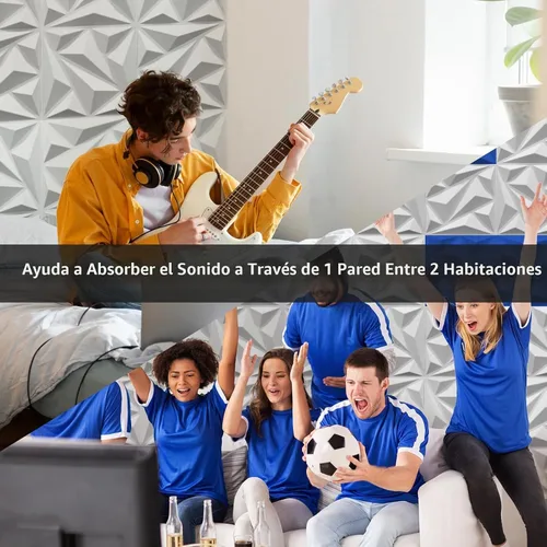 Vista 5 de Art3dwallpanels Paquete de 20 paneles acústicos insonorizados, paneles de pared acústicos amortiguadores de sonido, paneles de pared 3D, paneles