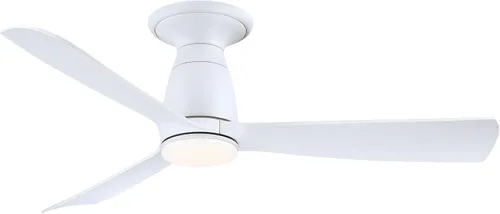 Vista 3 de Kute - Ventilador de techo empotrado de 3 aspas con kit de luz, 13.1 pulgadas de alto y 44 pulgadas de ancho, acabado negro, color negro