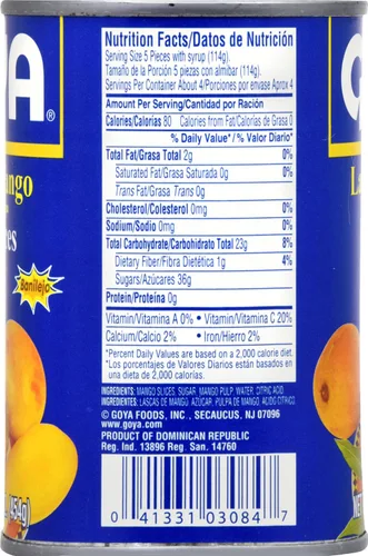 Vista 2 de Goya Foods - Rodajas de mango en almíbar pesado, 16 onzas (paquete de 24)