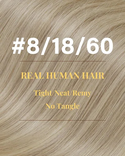 Vista 3 de 【Descuento】Hetto - Extensiones de cabello con cinta adhesiva, 40g, extensiones de cabello humano, color rubio ceniza oscuro degradado a rubio medio