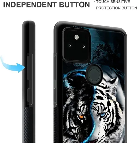 Vista 1375 de Compatible con Google Pixel 4A 5G Mobile Case Creative Acrylic Panel trasero Silicona Protección Grip especialmente diseñado para Google Pixel 4A 5G