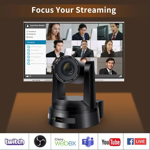 Vista 3 de Cámara PTZ 4K, seguimiento automático AI USB3.0/3G-SDI/LAN HDMI PTZ Cámara 20X óptico +16X zoom digital con PoE transmisión en vivo para adoración