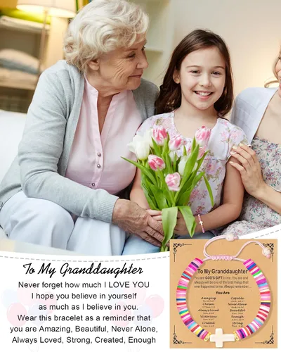 Vista 53 de Regalos navideños para niños, niñas adolescentes, mujeres, linda pulsera de cruz para niñas, regalos de Navidad cristianos para mujeres, ideas