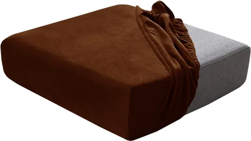 Vista 19 de Juego de fundas de cojín para asiento de sofá, fundas de cojín de terciopelo elástico, repuesto para cojines individuales con tela elástica Aguacate