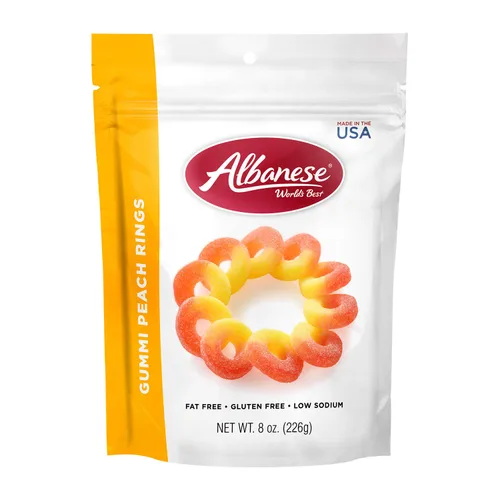 Vista 8 de Albanese - Gomitas de anillos de melocotón, 4.5 libras de caramelo