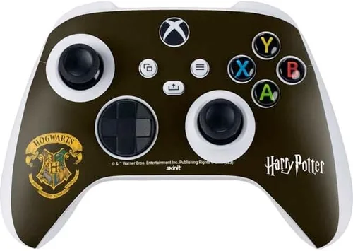 Vista 5 de Skinit Calcomanía para juegos compatible con el controlador Xbox Series S – Diseño oficial de Wizarding Worlds Harry Potter Deathly Hallows Symbol