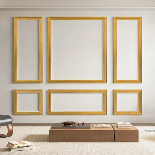 Vista 13 de Art3d - Juego de 6 molduras precortadas para pared, paneles de revestimiento para montar, para interior, sala de estar, dormitorio, se instalan