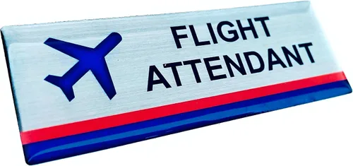 Vista 6 de Insignias de tripulación de vuelo y asistente de vuelo de aerolíneas, Acero inoxidable