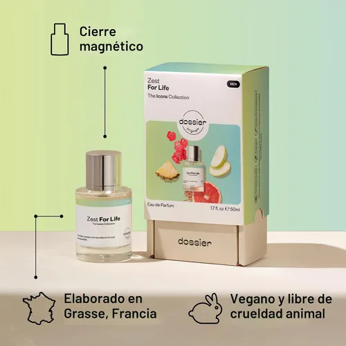 Vista 4 de Dossier Original Eau de Parfum - Zest for Life - Unisex - 50 ML Perfume de larga duración elaborado en Francia