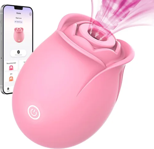 Vista 13 de Juguetes Sexuales Vibrador Dildo Rosa - Juguetes para Adultos Mejorados con 5 Modos de Succión y Vibración para Mujeres Clítoris Pezón, Juguete