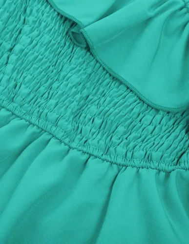 Vista 9 de Danna Belle Vestido de fiesta de verano para niñas, con un hombro, volantes, escalonado, ropa de regalo, tallas 5-14