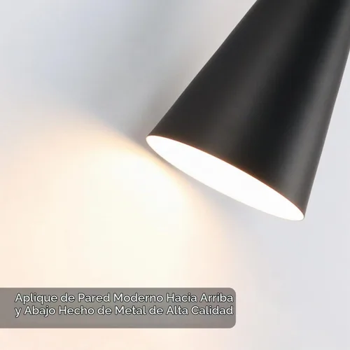 Vista 6 de Aplique de pared para baño, apliques modernos negros de 13 pulgadas, decoración de pared, accesorios de pared interiores para sala de estar