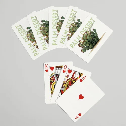 Vista 7 de Lantern Press Palm Desert, California, cactus tuna (52 cartas de juego, baraja de cartas de tamaño póquer con comodines)