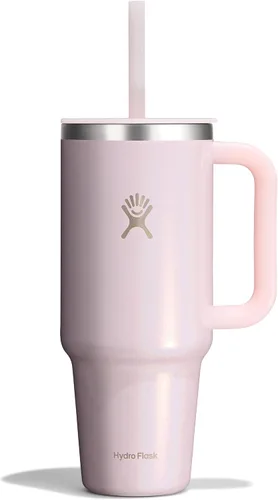 Vista 77 de Hydro Flask Vaso de Viaje con Asa, Tapa y Pajita - Acero Inoxidable Aislado en 24 Oz Aloe