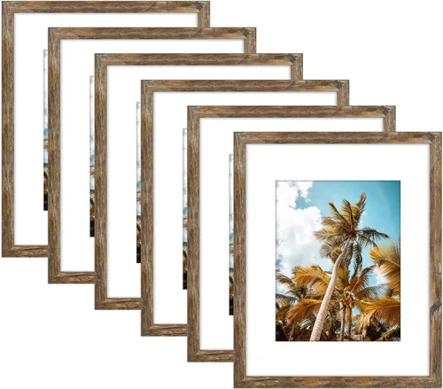 Vista 91 de Frametory, Marco de fotos de 11 x 14 pulgadas con paspartú para fotos de 8 x 10 pulgadas, moldeado ancho de vidrio de alta definición, accesorios