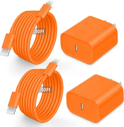 Vista 3 de AISNI Paquete de 2 bloques de carga rápida con cable de carga tipo C Negro