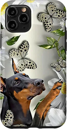 Vista 29 de Doberman Pinscher Daisy and Butterfly Case for iPhone 17