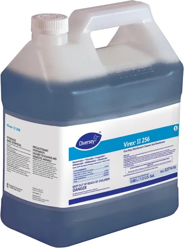 Vista 18 de VIREX Diversey II 256 04331. Disinfectant Cleaner Concentrate, Multi-Surface for Home & Commercial Use, Odor Control, Mint Scent, AccuMix Bottle, 32