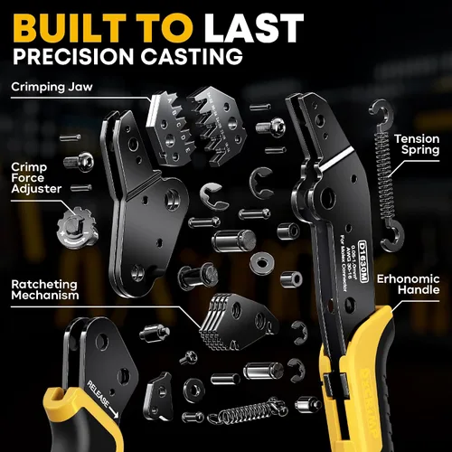 Vista 7 de Kit de herramienta de crimpado DxCRIMP Micro-Fit 3.0, 22 tipos de conectores de 2–20 pines con distancia entre ejes de 3.0mm, crimpador