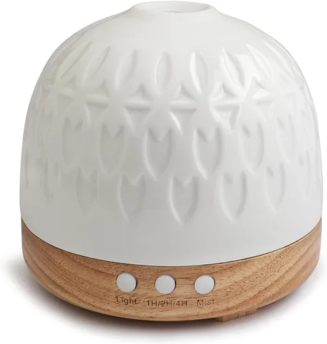 Vista 15 de Difusor de aromaterapia, 10.1 fl oz, hecho a mano, aceites esenciales, difusores de cerámica para hogar grande con humidificador de niebla fría