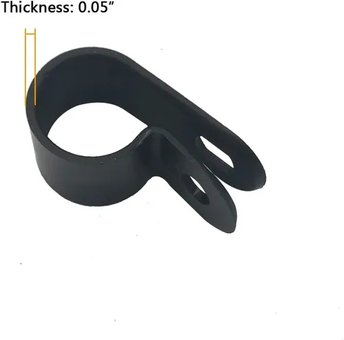 Vista 4 de Abrazadera para cable tipo R, abrazadera de cable de 1/2 pulgada, clips de sujeción de cable de montaje de tornillo de nailon con tornillos