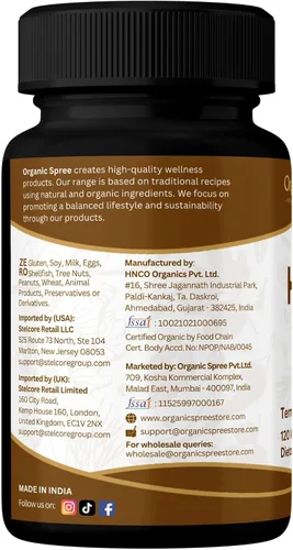 Vista 7 de ORGANIC SPREE Haritaki 120 tabletas Terminalia chebula – Suplemento para el despertar del tercer ojo – Suministro de 60 días – Apoya la digestión