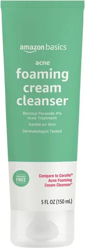 Vista 2 de Amazon Basics Limpiador en crema para el acné con 4% de peróxido de benzoílo, 5 onzas líquidas, 1 paquete
