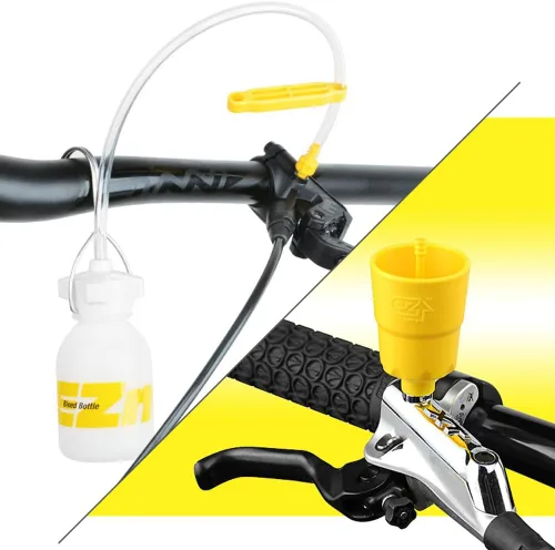 Vista 4 de Kit de purga de frenos de freno hidráulico de bicicleta Aceite de freno de disco mineral para Shimano, MAGURA, TEKTRO, herramientas de reparación