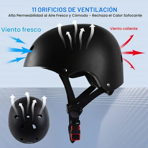 Vista 5 de Casco de bicicleta para niños pequeños, 2 tamaños ajustables, para niños y niñas, multideporte, ajustable, para scooter, bicicleta, monopatín Mate