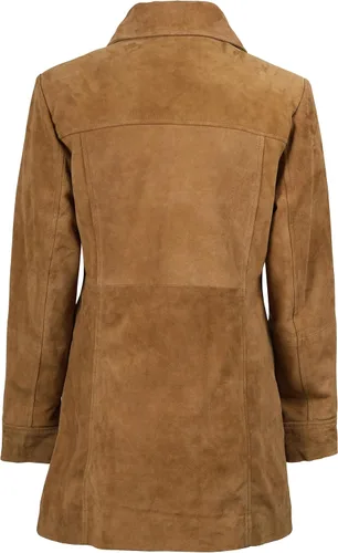 Vista 4 de Decrum Abrigos de cuero para mujer - Carcoat Style Winter Fashion Chaquetas de cuero largas para mujer