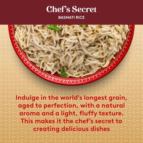 Vista 7 de Arroz Basmati Royal Chef's Secret en grano, extra largo, de 10 libras